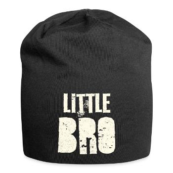 Geschenkidee für kleinen Bruder - Jersey-Beanie - Schwarz - Vorne