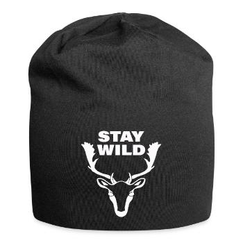 RESTER SAUVAGE - Bonnet en jersey - noir - Devant