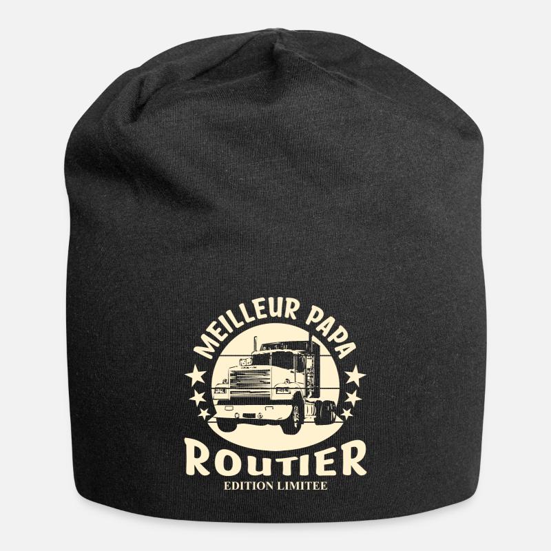 Papa routier - Bonnet en jersey - noir