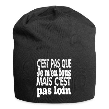It's not that I don't care but it's not far - Jersey Beanie - black - Front
