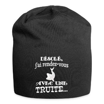 truite - Bonnet en jersey - noir - Devant