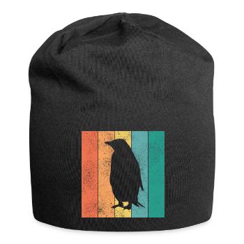 Penguin Penguins Animal Ice South Pole Retro Gift - Jersey Beanie - black - Front