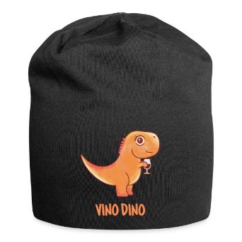 Vino Dino - Funny Vinosaur - Wine Dino - - Jersey-Beanie - Schwarz - Vorne