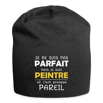 Peintre - Peinture - Cadeau - Drôle - Peindre - Bonnet en jersey - noir - Devant
