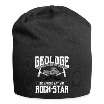 Geologie Geologe Geologin Geowissenschaften Steine - Jersey-Beanie - Schwarz - Vorne