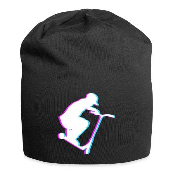 Cooles Stunt Scooter Tretroller Skater Geschenk - Jersey-Beanie - Schwarz - Vorne