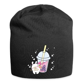 Kawaii Boba Bubble Getränk Japan Milchtee Manga - Jersey-Beanie - Schwarz - Vorne