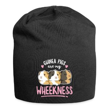 Guinea pig saying for a guinea pig - Jersey Beanie - black - Front