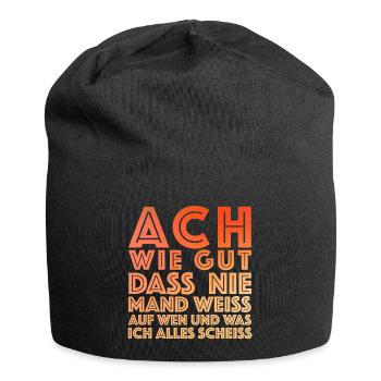 Ich scheiss auf alle, lustige Sprüche Provokation - Jersey-Beanie - Schwarz - Vorne
