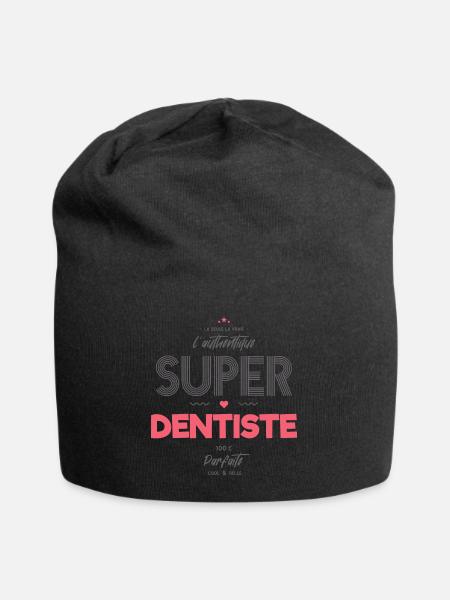 L authentique super dentiste géniale - Bonnet en jersey - noir
