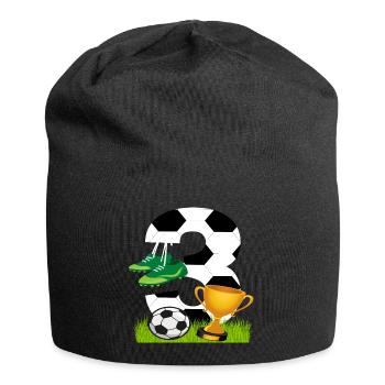 Football 3 Birthday Football Player Football - Jersey Beanie - black - Front