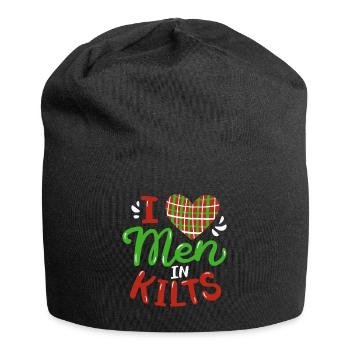Drôle J’aime les hommes en kilts Celtic Plaid Écosse - Bonnet en jersey - noir - Devant