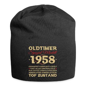 Oldtimer 1958 65. Geburtstag Geschenk Herren - Jersey-Beanie - Schwarz - Vorne