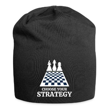 échecs, joueur d échecs, échec et mat - Bonnet en jersey - noir - Devant