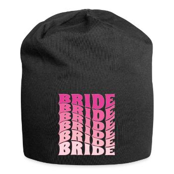 Retro Bride Future Mrs, Bachelorette Party Gift - Jersey Beanie - black - Front