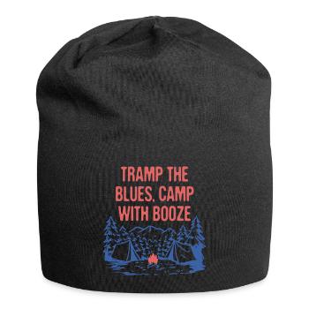 Camp avec Booze Camping Amateur de bière Camper Drinker - Bonnet en jersey - noir - Devant
