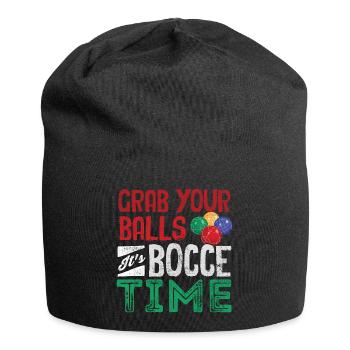 Bocce Ball Player Boules Grab Your Balls Its - Jersey Beanie - black - Front