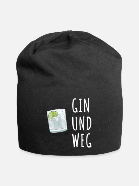 Gin und Weg - Jersey-Beanie - Schwarz