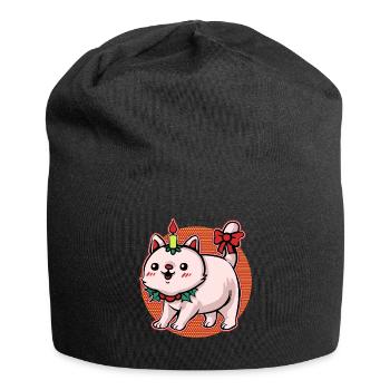 Weihnachten Ugly Christmas Cat Mieze Xmas Katze - Jersey-Beanie - Schwarz - Vorne