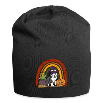 Süßer Bobtail Halloween Kawaii - Jersey-Beanie - Schwarz - Vorne