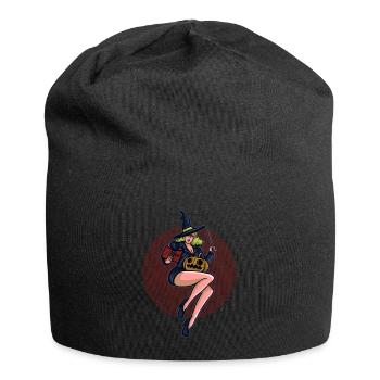 Cadeau d’Halloween Sorcière Squelette Tueur Horreur - Bonnet en jersey - noir - Devant