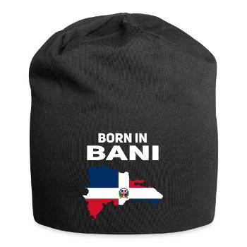 Dominikanische Republik - Jersey-Beanie - Schwarz - Vorne