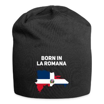 Dominikanische Republik - Jersey-Beanie - Schwarz - Vorne