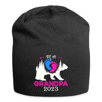 Werdender Opa 2023, 2023 werde ich Opa, 2023 Opa - Jersey-Beanie - Schwarz - Vorne