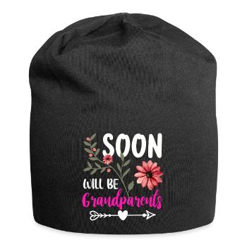 Bald werden wir Oma und Opa, Wir werden Großeltern - Jersey-Beanie - Schwarz - Vorne