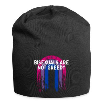 Bisexuals Are Not Greedy Bi Positivity Bi Pride - Jersey Beanie - black - Front