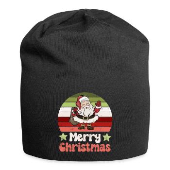 Santa Claus Nikolaus Vintage Nostalgic - Jersey Beanie - black - Front