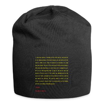 Aristotle Metaphysics Book ten - Jersey Beanie - black - Front