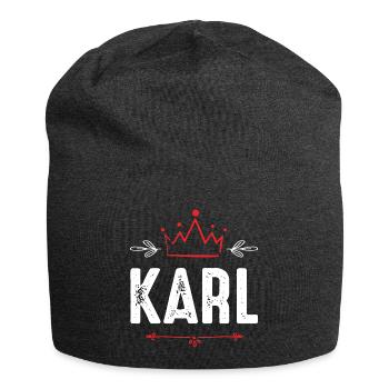 Karl - Jersey-Beanie - Anthrazit - Vorne