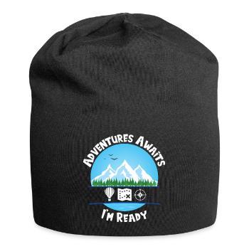 Adventures Awaits Blue I'm Ready - Jersey Beanie - black - Front