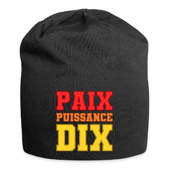 Paix puissance dix - Bonnet en jersey - noir - Devant