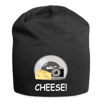 Fotograf Fotografie Kamera Sag Cheese Design - Jersey-Beanie - Schwarz - Vorne