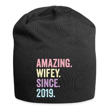 Amazing Wifey Since 2019 - Jersey Beanie - black - Front