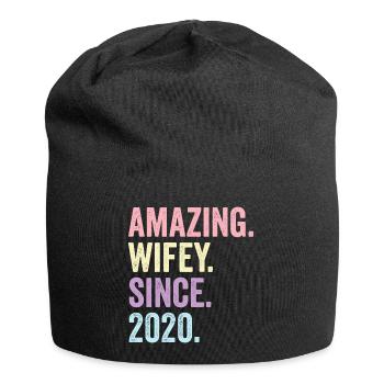 Amazing Wifey Since 2020 - Jersey Beanie - black - Front