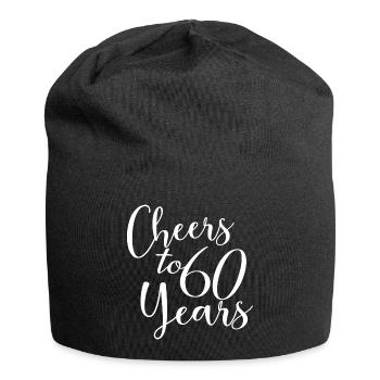 Prost auf 60 Jahre 60. Geburtstag - Jersey-Beanie - Schwarz - Vorne