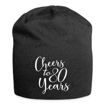Prost zum 80-jährigen Jubiläum des 80. Geburtstags - Jersey-Beanie - Schwarz - Vorne