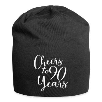 Prost auf 90 Jahre 90. Geburtstag - Jersey-Beanie - Schwarz - Vorne