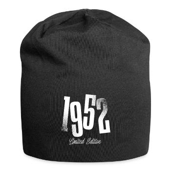 1952 Jahrgang Geburtstag Baujahr Geboren - Jersey-Beanie - Schwarz - Vorne