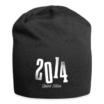 2014 Year of birth Birthday Year of construction Born - Jersey Beanie - black - Front