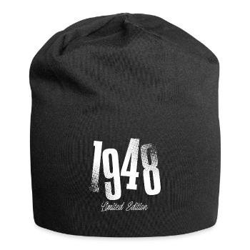1948 Anniversaire de naissance Année de construction - Bonnet en jersey - noir - Devant