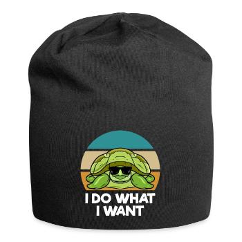 Amoureux des tortues - Bonnet en jersey - noir - Devant
