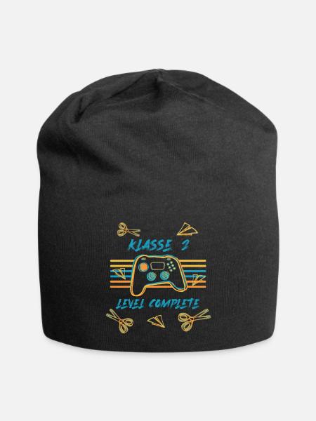 Grundschule - Klasse 2 - Level complete - Jersey-Beanie - Schwarz