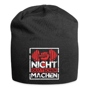 Nicht Quatschen Machen Fitnesstraining - Jersey-Beanie - Schwarz - Vorne