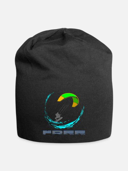Kitesurf - Jersey-Beanie - Schwarz