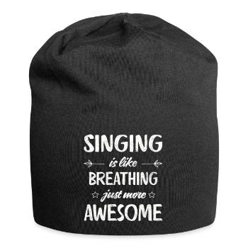 Singing is like breathing just more awesome Retro - Jersey Beanie - black - Front