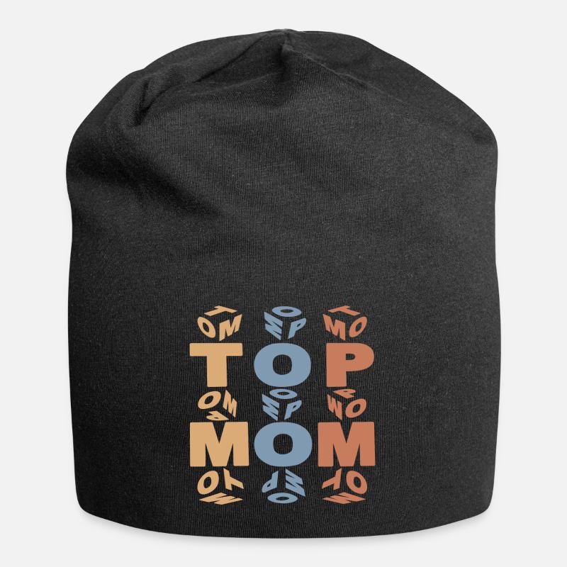 TOP MAMA colorful - Jersey-Beanie - Schwarz